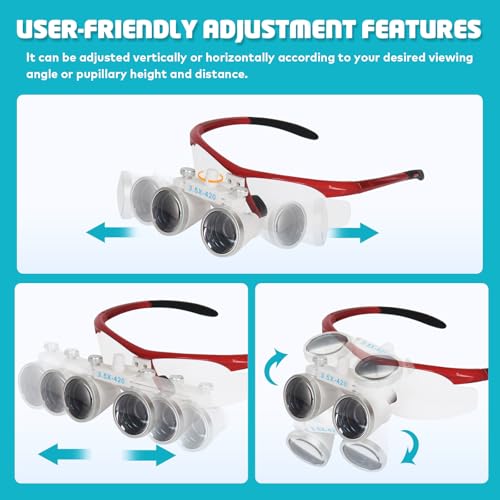Magnifying Glasses with Protective Goggles, Ultralight Loupes, 3.5X Magnification, Working Distance 420mm, High Definition Imaging, Lightweight DY-102