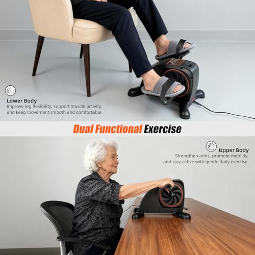 Image of Arm and Leg Exercise Pedal Machine for Seniors, Seated Rehabilitation Bike for Physical Therapy, Elderly Stroke Recovery & Mobility Training Equipment
