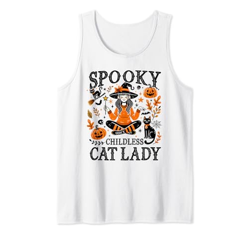 Spooky Childless Cat Lady Kamala Harris Halloween Costume Camiseta sin Mangas