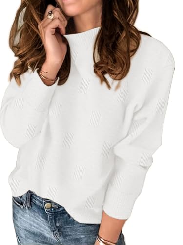 Image of GUNEST Women's Striped Sweater Long Sleeve Crew Neck Ribbed Knit 2025 Fall Winter Pullover Sweater Tops