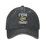 Fishing Lovers Hat That's Whats I Do I Fish and I Know Things Hat for Men Baseball Caps Funny Cap