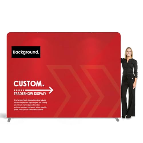 Trade Show Backdrop with Tension Fabric (7.5x7.5FT)