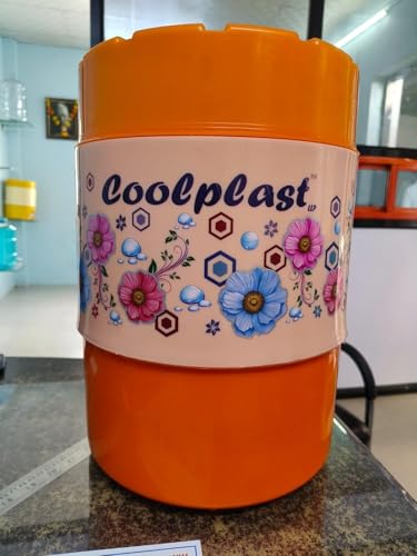 Image of C O O L P L A S T-18Litre Cool /Chilled Water Jar Insulated Plastic Dispenser Container with Tap (Orange) Pack of 1