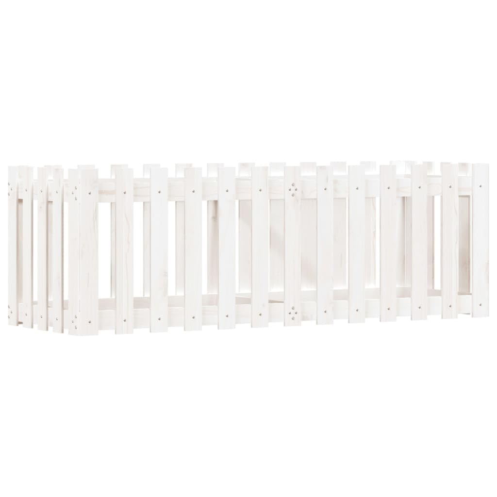 Lit surélevé de jardin en pin massif jardinière robuste au design clôture