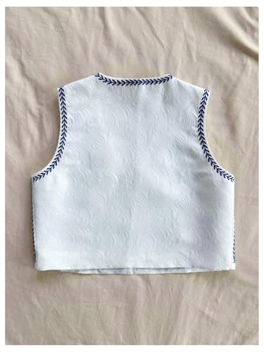 GORGLITTER Women's Cowboy Chic Cowgirl Western Outfits Boho Vest Tops Country Concert Embroidered Cardigan2