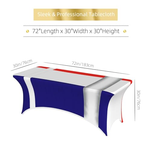 Nappe table extensible 1,8m drapeau français élasthanne lavable fête mariage - 7