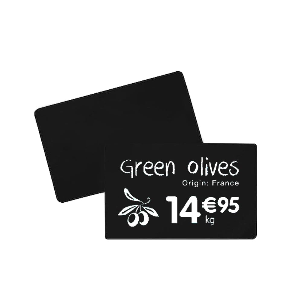 500 St. Preiskarten zum Beschriften schwarz - Plastikkarten 86x54x0,76 mm aus PVC, 54 mm hoch und 0,76 mm stark, blanko | HUTNER