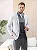 Zaitun Men's Quarter Zip Knitted Jumper, Mock Neck Long Sleeve Casual Pullover Top Warm Comfortable Slim Fit Winter Sweater for Men Brown and Silver Grey and Dark Grey 3XL #2
