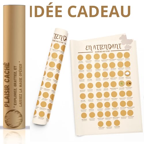 Affiche grossesse à gratter pour fêter chaque semaine en duo