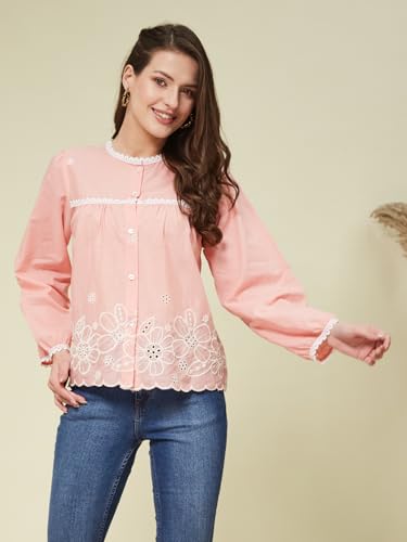 Image of J TURRITOPSIS Women's Cotton Peplum Casual Shirt