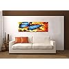 Visario Golden Gate Bridge Leinwandbild 160x80cm - XXL Wandbild Auf Holzrahmen