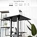VIVO Mobile 24 x 16 inch Lectern Podium, Height Adjustable Steel Rolling Laptop Cart on Wheels, Black, CART-V03E