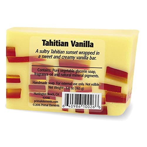 Primal Elements Wrapped Bar Soap, Tahitian Vanilla, 6.0-Ounce Cellophane #TOP1