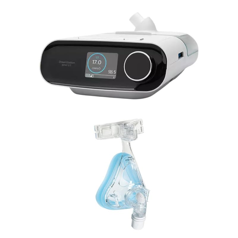 Image of DreamStation BiPAP Pro | Sleep Apnea & Snoring Device + Amara Gel Full-Face Mask, Small Size, with Reduced Size Frame and Headgear | Online Demonstration & Installation