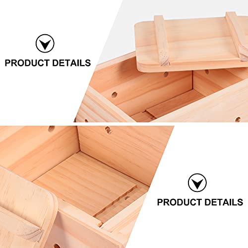 Hemoton Wooden Tofu Press Mould Soybean Curd Making Machine Cheese Maker Press Mold Tofu Maker Pressing Mold For Home #TOP3