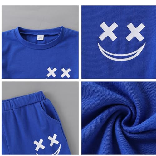 Image of Boys Clothes Size 6-12 Years Short Sleeve T-Shirt & Shorts Set Casual Spring Summer Outfits