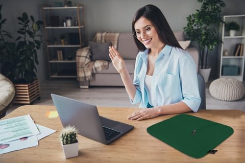 Image of 15.6 inch Laptop Case, Shockproof Protective Computer Carrying Cover with Front Pocket, Briefcase Handbags Laptop Bag for 15.6 inch HP, Dell, Acer, Asus, Notebook, Dark Green