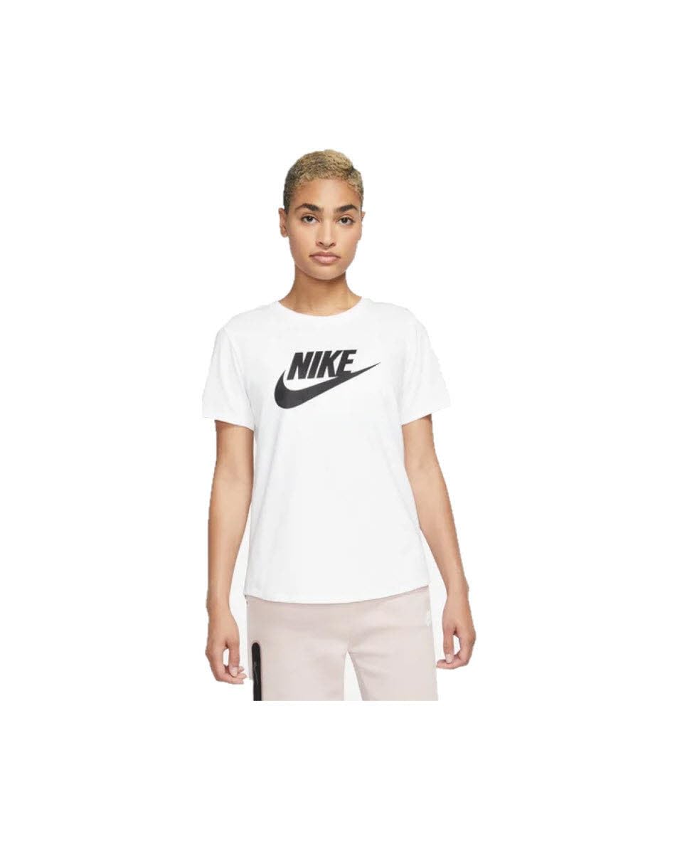 Nike Women's Sportswear Essentials Logo T-Shirt, White/Black
