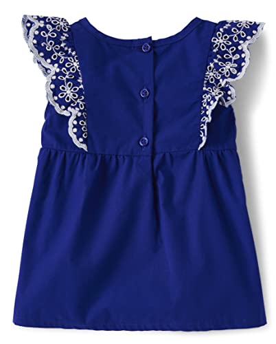 Gymboree Girls' and Toddler Flutter Sleeve Eyelet Tank Tops3