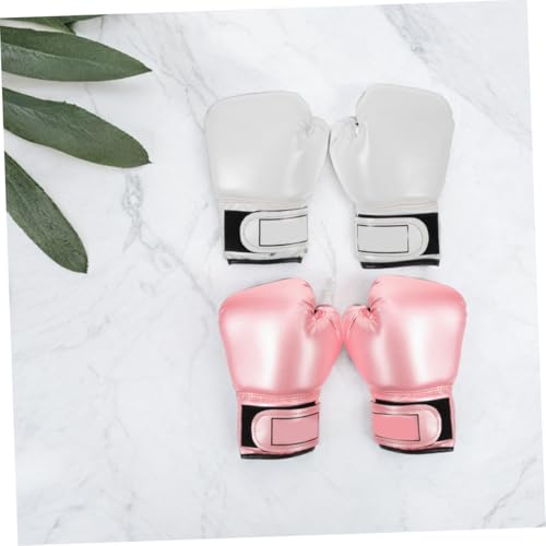 Guantes de sparring y boxeo TOYANDONA en color perla, equipo para entrenamiento, 2 pares 5