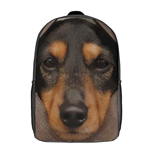 Sac à dos imprimé en 3D motif chien mode teen pour garçon et fille