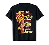 Black History Month Shirt African Woman Afro I Am The Storm T-Shirt