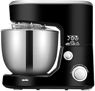 Xyfw Batteur À Oeufs - Batteur sur Socle Électrique, Tête Inclinable, Crochet Pétrisseur, Accessoires pour Batteur Plat Couleur: Noir