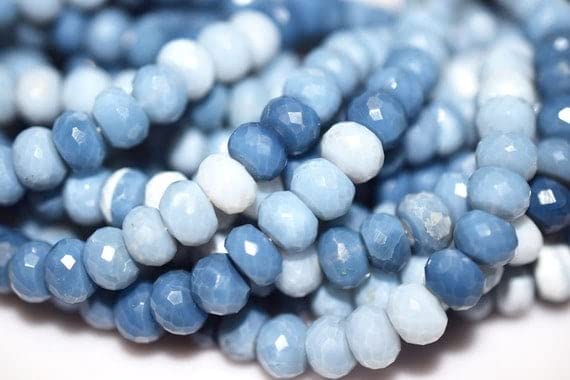 Opal Pigeon Blue perles rondelles facettées 8.5-9.5mm de LKBEADS pour la création de bijoux uniques