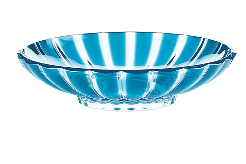 Guzzini Centerpiece Fruit Bowl Turtleneck 29790148 Oval Organic Plastic 37 x 30 cm Transparent Light Blue