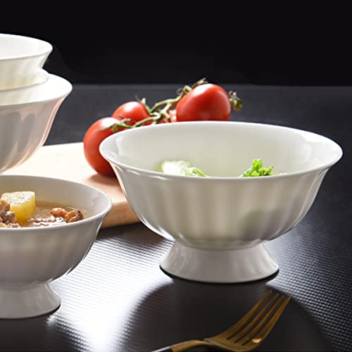 DOERDO Ceramic Footed Bowl Decorative Fruit Holder Dessert Display Stand for Kitchen Counter Centerpiece Table Decor 6.3"x3.3" - Image 4