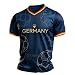 Deutschland T-Shirt Herren Retro Fußball Trikot Mit Adler Wm 2026 Fußballfans Tee Top Kurzarm Deutschland-Symbol T Shirt Deutsche Flagge Freizeitshirt Klassische Sommer Germany Tshirt
