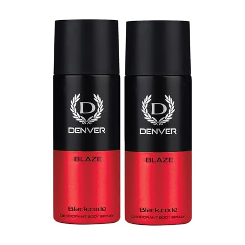 Image of Denver Black code Blaze Deodorant For Men - 150 ML Each Pack of 2