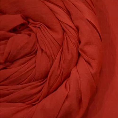 Image of Plain Mulmul Soft Cotton Fabric | Lightweight Breathable Mulmul Cloth | Super Quality Natural Cotton Fabric for Kurta, Dress, Dupatta, Lining & Craft Use (Red, 1 Meter)