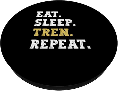Miniatura 2 de Eat Sleep Tren Repeat Funny Workout Gym Bodybuilder PopSockets Swappable PopGrip