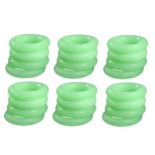 BESPORTBLE 50pcs Night Vision Silicone Ring Tent Stake Accessories Fluorescent Ring for Camping