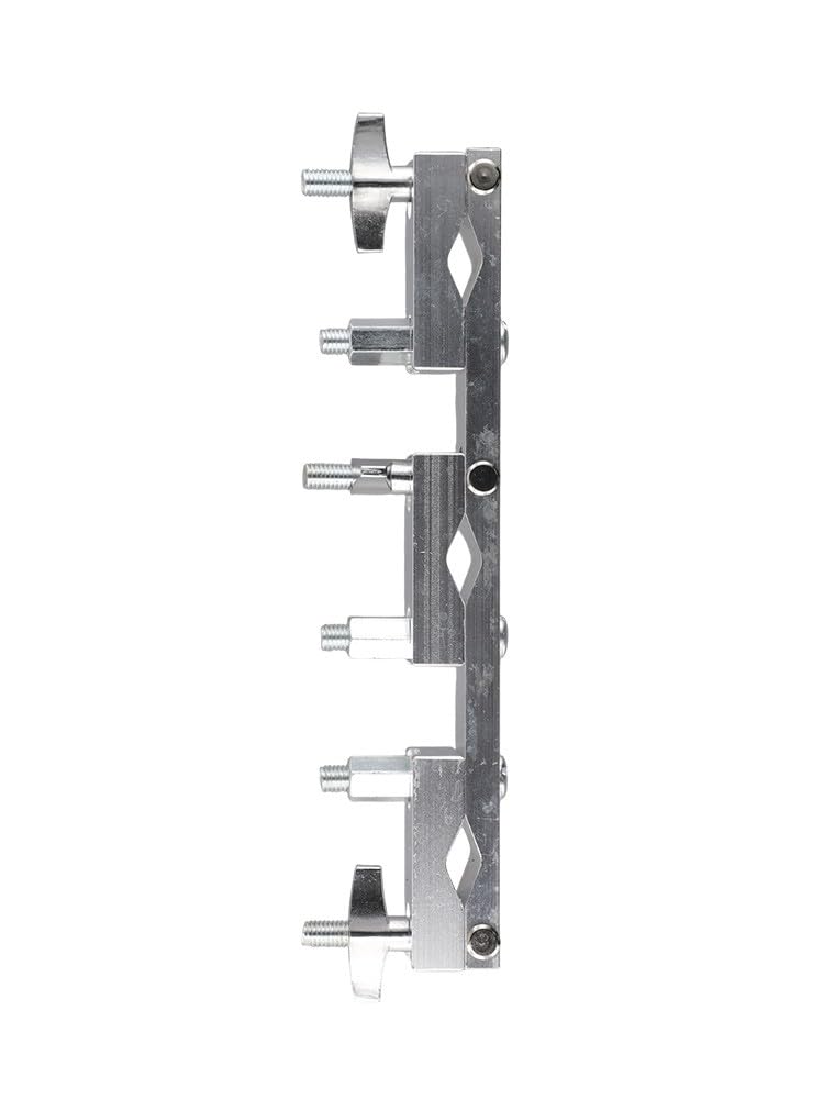 Support de percussion pour sonnette de batterie – Tous les supports compatibles avec les supports de cymbale, accessoire en acier chromé de 22,3 cm – Argenté
