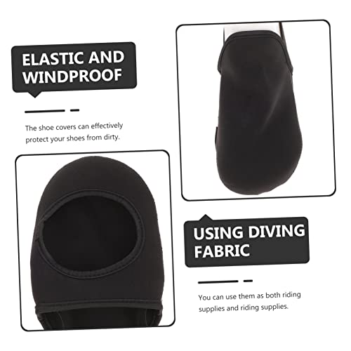 Abaodam 2 unidades de fundas para calzado resistentes al viento – Fundas semicubiertas antideslizantes para ciclismo, bolos y actividades al aire libre, equipo protector elástico miniatura 4