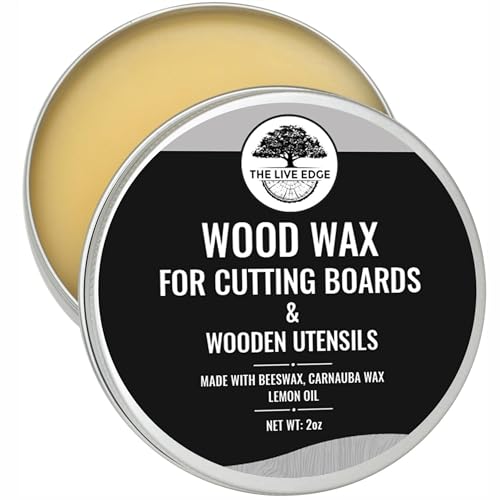 Large Wood Cutting Board Wax 2oz Food Grade Beeswax For Cutting Board | Bees Wax Furniture Polish And Cleaner | carnauba wax, butcher block conditioner, beeswax polish, finishing wax