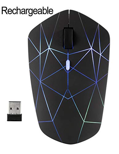 Rechargeable Wireless Mouse, Illuminating Powered by Li-Polymer Battery, with Optical Sensor Nano USB