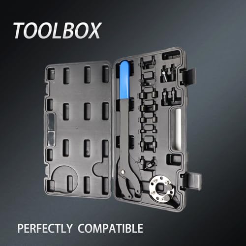 YananAC Gegenhalteschlüssel Kurbelwellen Riemenscheibenhalter T10172A Riemenscheiben Haltewerkzeuge Gegenhalter Kompatibel mit VW Audi Skoda T10554 antriebswellen ausdrücker