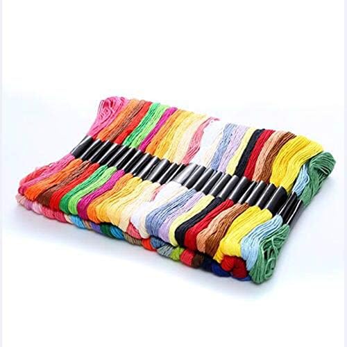 VALINK Embroidery Floss, Cross Stitch Threads, Metallic Embroidery Machine Thread Kit, Cross Stitch Polyester Threads, Rainbow Color Friendship Bracelets Floss Crafts Floss Sewing Accessories