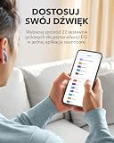 soundcore Słuchawki douszne K20i od Anker, bezprzewodowe, odtwarzanie 36 godz., szybkie ładowanie, czysty dźwięk, wygodne, wyraźny dźwięk, 2 x ENC, korektor, IPX5, Bluetooth 5.3, sterowanie aplikacją