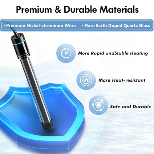 Chauffage d'aquarium submersible 100W pour poissons d'eau douce - 5
