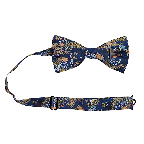 Dazi Men's & Kid's Adjustable Bow Tie, Pre-Tied Bowties, Clip On Bow Tie, Floral Print Bowtie, Weddings, Groom, Groomsmen. (Adult, Tiger Lily) #TOP1