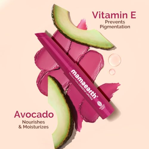 Image of Mamaearth Moisture Matte Longstay Mini Lipstick with Avocado Oil & Vitamin E for 12 Hour Long Stay- 12 Berrylicious Magenta- 0.7 g