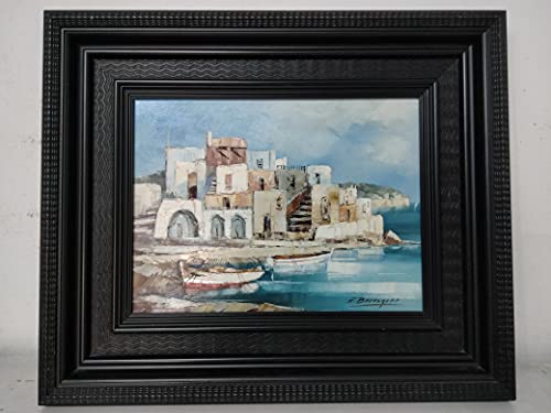 Tableau original de porte pour décorer le salon avec cadre bois E. BERENGUER