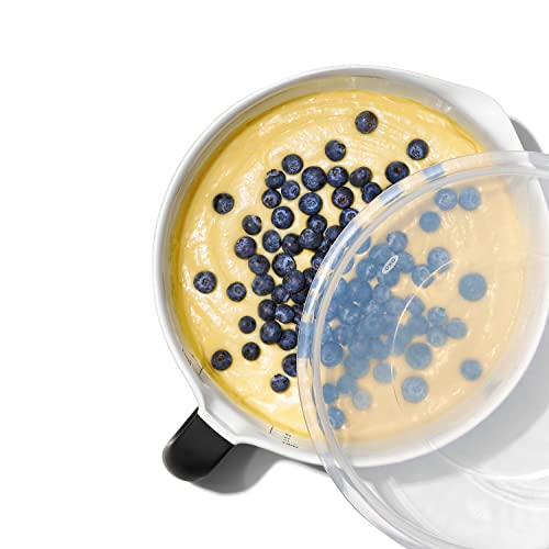 Oxo Tigela de mistura de tampa Good Grips de 4 litros, 4 litros, branca