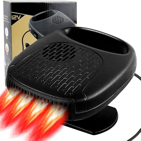 Car Heater 2 in 1 Automobile Windshield Fast Heaters That Plugs Into Cigarette Lighter Portable Fast Heating Defrosting Defogger 12V Cover