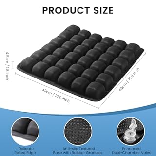 Inflatable Travel Cushion, Airplane Seat Cushion for Long Flights, Portable Car Seat Cushions for Office Chair, Wheelchair, Camping, Home Living