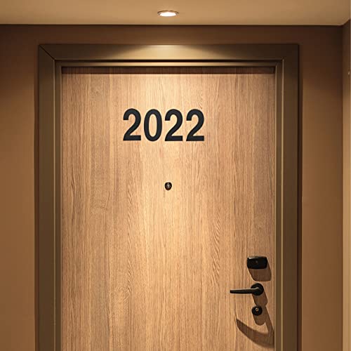 Rquna 3.6 Inch House Numbers Sticker Stainless Steel Black Self-Stick Metal, House Numbers For Outside, Rust Protection Number Instructions For House Mailbox Address Numbers(Number Black 3) #TOP3